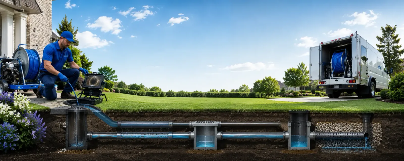 Outdoor drain cleaning information for South Tamworth, NH